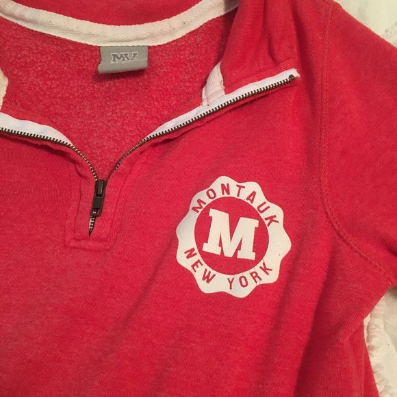 Red Montauk Quarter Zip - Picture 2 of 4